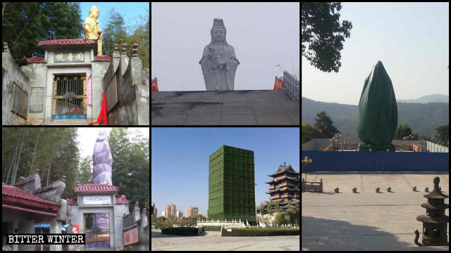 molte-statue-di-soggetto-buddhista-sono-state-coperte